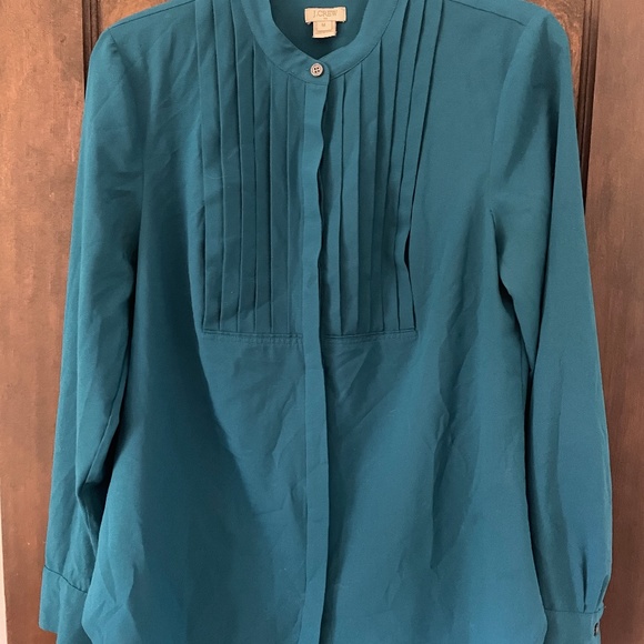 J crew medium teal top - Picture 1 of 3